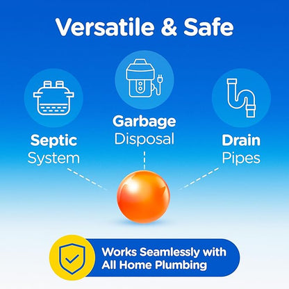 COMPAC HOME Plink Garbage Disposal Cleaner and Deodorizer, Air Fresheners for Garbage Disposal, Orange Scent, Home Cleaning Products for Kitchen Sink and Clogged Drains, Pack of 2-40 Count Total