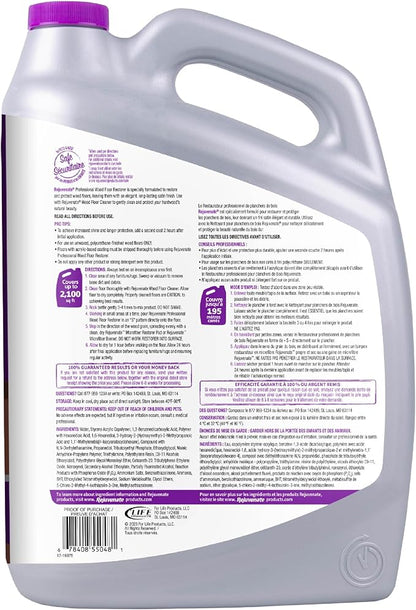 Rejuvenate Professional Wood Floor Restorer Fills Scratches, Seals And Protects Wood Flooring For A Matte Satin Finish, 1 Gallon
