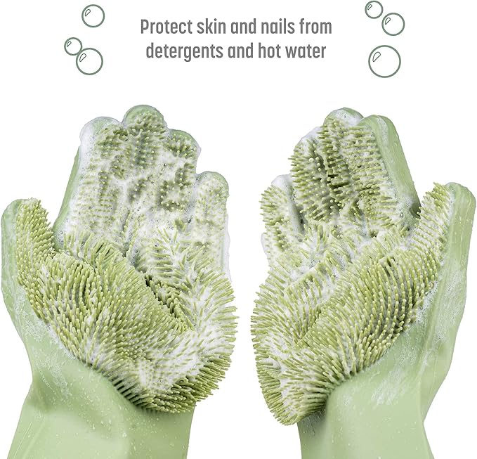 Goodful Silicone Kitchen Rubber Gloves, Oversized, Reusable, Waterproof