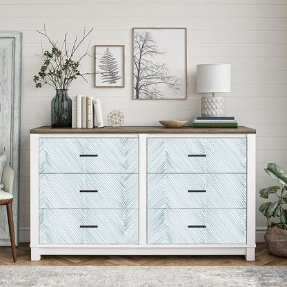 Modern Peel and Stick Wallpaper A Set of 17.3"x200" Grey Blue Herringbone Striped Wall Paper Boho Self-Adhesive Removable Contact Paper for Cabinets Bathroom Bedroom Wall Decor