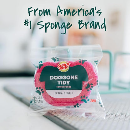 Scotch-Brite Doggone Tidy Non-Scratch Scrub Sponge, Two- sided, Limited Edition, 1 Sponge