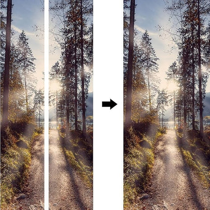 A.Monamour 3D Door Stickers for Interior Doors A Pathway Through Forest in The Morning Nature Scenery Vinyl Waterproof Self Adhesive Door Mural Decals for Bedroom Office Bathroom 85x200cm