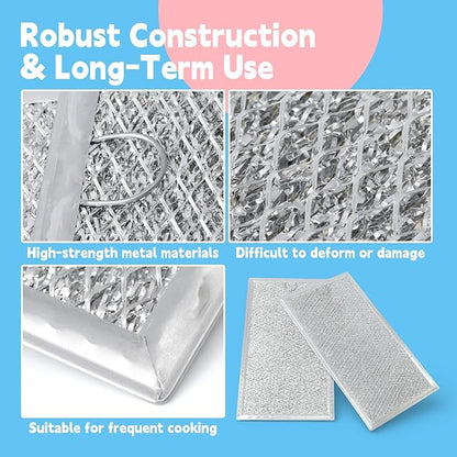 2Pcs Microwave Grease Filters Compatible with KitchenAid KMHC319ESS0 KMHC319ESS06 KMHC319ESS1 KMHC319ESS2 KMHC319ESS3 KMHC319ESS4 KMHC319ESS5 KMHC319EWH0 Microwave Oven Replacement Filter