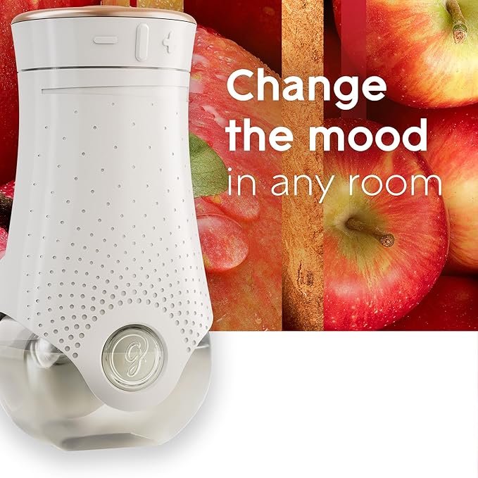 Glade PlugIns Refills Air Freshener, Scented and Essential Oils for Home and Bathroom, Apple Cinnamon, 1.34 Fl Oz, 2 Count