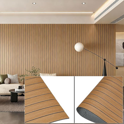 3D Wall Panels Peel and Stick – 15.74"x24FT PVC FauxWood Grain Texture, Self Adhesive Waterproof Wall Covering, DIY Accent Wall, Sofa Background Backsplash & Modern Home Decor, Covers 31.5 sq.ft
