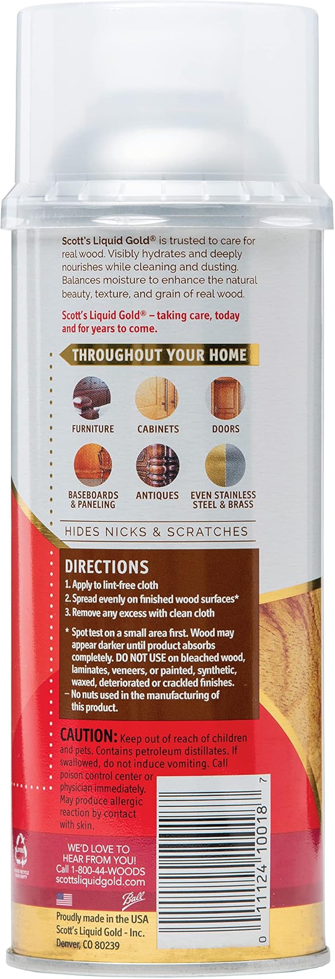 Scott's Liquid Gold 14 oz. Wood Cleaner, 14oz, LiquidCan, Multicolor (P14)