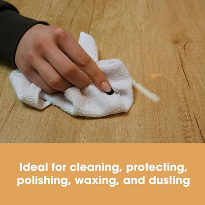 Furniture Clinic Pack of 10 Microfiber Cloths – Lint Free - White Cleaning Cloths - Reusable and Washable