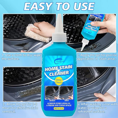 Mold Stain Cleaner Gel, 5 Fl Oz Washing Machine Cleaner for Bathrooms, Showers, Washing Machines, Grime, Grunk and Tiles, Thick Gel Formula Targets Tough Stains and Odors