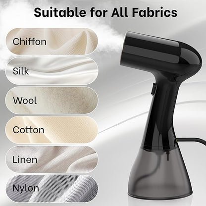 GS01 Steamer for Clothes, clothes steamer handheld with Ultra Large 400ml Water Tank, 1500W High Power, 20S Fast Heat-up,Wrinkle Remover,Portable Handheld Design Travel Steamer