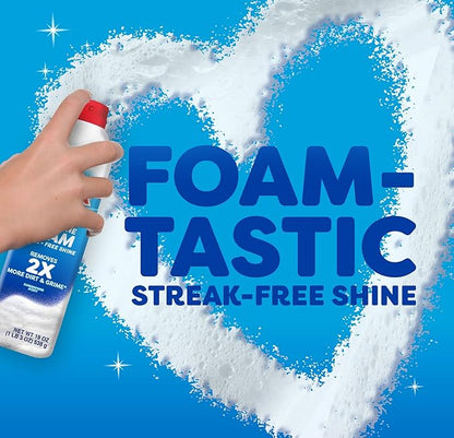 Windex Fast Shine Foam Glass Cleaner, No-Drip Windows, Doors, Mirrors & Countertops Aerosol Cleaning Spray, Streak-Free Shine, Removes Fingerprints, Dust, Dirt, Grime & More 19 oz (Pack of 6)