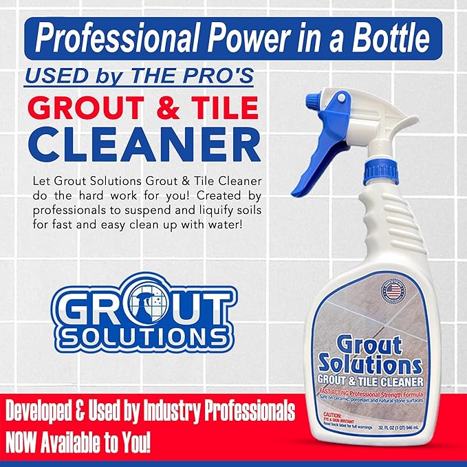 Professional-Grade Grout Cleaner for Tile, Ceramic, Porcelain & Marble – Acid-Free Formula for Safe, Deep Cleaning and Stain Removal