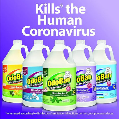 OdoBan Disinfectant Concentrate and Odor Eliminator, 1 Gallon, Fresh Linen Scent