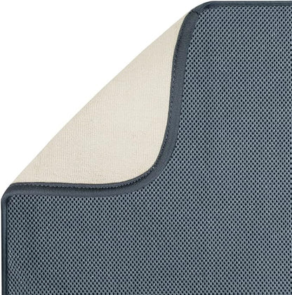 InterDesign iDry Large Kitchen Countertop Absorbent Dish Drying Mat, Pewter Gray