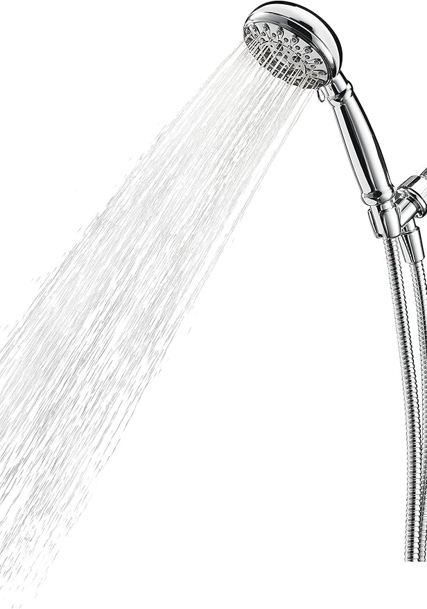 Moen Banbury Chrome 5-Spray Hand Shower with Hose and Bracket, 4-Inch Diameter, 23046