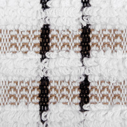 Ritz Royale Collection 100% Combed Terry Cotton, Highly Absorbent, Oversized Checked Kitchen Towel Set, 28" x 18", 2-Pack, Latte Brown