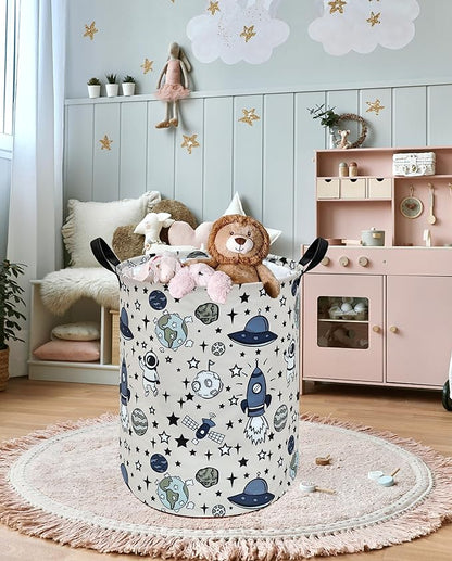 Round Laundry Basket Storage Bins Nursery Hamper Gift Baskets for Home,Office,Home Decor