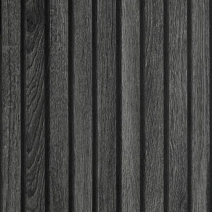 FunStick Black Slats Wood Wallpaper Peel and Stick Wood Contact Paper for Cabinets Peel & Stick Wood Slats Wallpaper for Wall Decor Waterproof Removable Wood Wallpaper for Bedroom Countertops 12"x200"