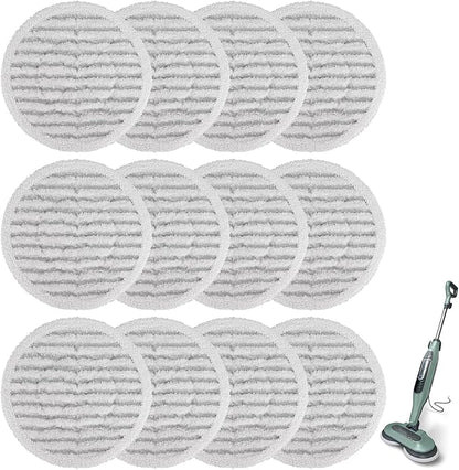Pads for Shark Steam Scrub Mop: 12 Pack Spin Mop Refills Fit for Shark S7000 S7001 S7000C S7201 S7000AMZ S8201 S8001 S8000 Steam and Scrub Pads - Hard Floor Steam Mop Washable Pads S7001TGT