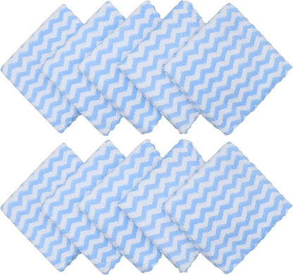 Microfiber Cleaning Cloth Lint Free Cleaning Rags, 10 Pack Fast Drying Dish Rags for Cleaning, Super Absorbent Kitchen Dish Cloths for Wash Dishes,12 in x 12 in (Blue)