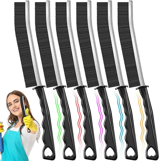 Crevice Cleaning Brush, Pack of 6, Hard Bristle Crevice Cleaning Brush, Shower Cleaner Brush, Bathroom Gap Cleaning Brush, Multifunctional Cleaning Tools, Gap Brush, Grout Brush for for Household Use