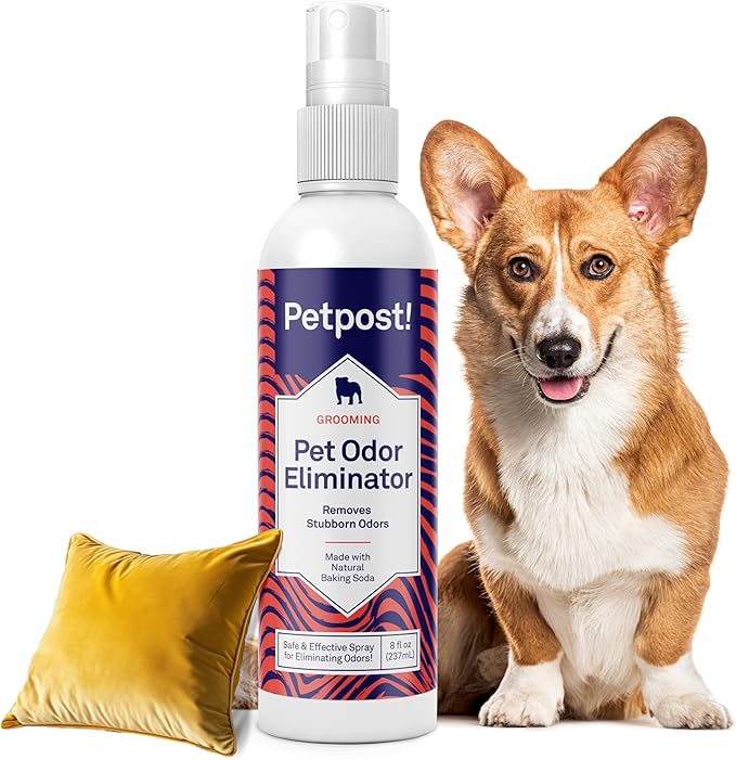Petpost | Pet Odor Eliminator Spray for Dogs & Cats - Naturally Effective Deodorant and Bad Smell Killer - For Spraying Your Pet or Around the Home 8 oz.