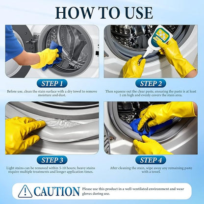 Home Stain Cleaner-7 OZ Fast-Acting All-Purpose Deep Cleaning Gel for Bathroom, Kitchen, Laundry & Room, For Targets Tile Gaps, Washing Machine Seals, Fridge Rubber, Wall & Shower Stains