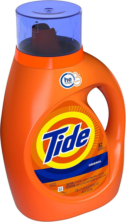 Tide Liquid Laundry Detergent, Original, 32 Loads, 46 Fl Oz