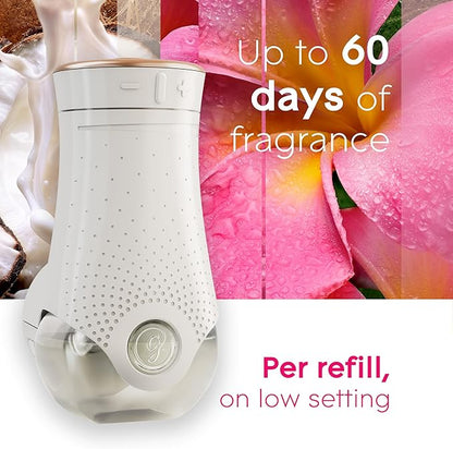 Glade PlugIns Refills Air Freshener, Scented and Essential Oils for Home and Bathroom, Exotic Tropical Blossoms, 1.34 Fl Oz, 2 Count