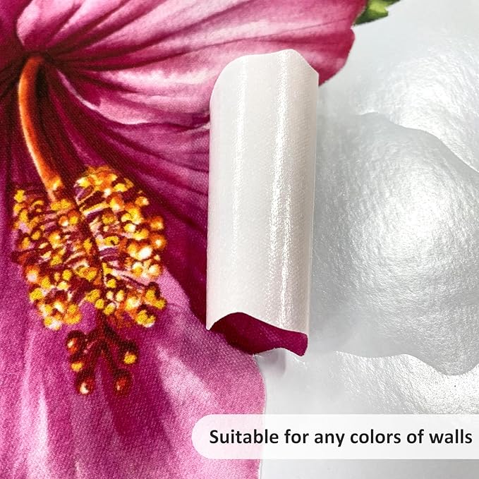 Large Peel and Stick Floral Bouquet Wall Decals Flowers Wall Stickers for Living Room Bedroom Accent Wall Decor, 14 PCS Tropical Garden