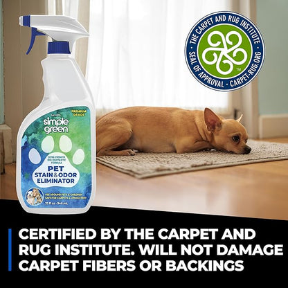 Simple Green Pet Stain and Odor Eliminator 32 oz Spray & 1 Gal Refill