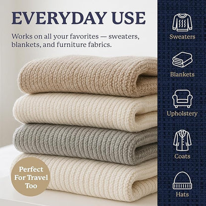 Farberware Lint Remover Fabric Shaver – Battery Operated Lint Shaver with Triple Blades for Clothes, Sweater Shaver to Remove Fuzz, Lint Balls, Pilling for Clothing, Couch, Furniture (Blue, Large)