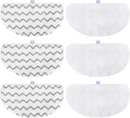 Tidy Monster 6 Pack Steam Mop Replacement Pads Compatible with Bissell Powerfresh Steam Mop 1940 1806 1544 1440 2075A 2685A Series, Part # 5938 & 203-2633, 1606668 & 1606669 (3Plush+3Scrub Plush)