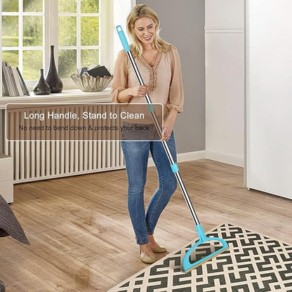 Carpet Rake for Pet Hair Removal, Pet Hair Removal Tool Set of 2, 56” Long Handle Carpet Pet Hair Removal Carpet Scraper Dog Cat Hair Remover for Sofa, Couch, Car, Rug,Stairs