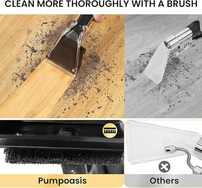 【Upgrade Hard Bristle Brush】Better Extractor Hose Kit for Shop Vac, with 10FT Hoses and 25 FTWater Pipes, Thick transparent shell, Turns Vacuum Cleaner into Carpet Cleaning Machine,2-Year Warranty