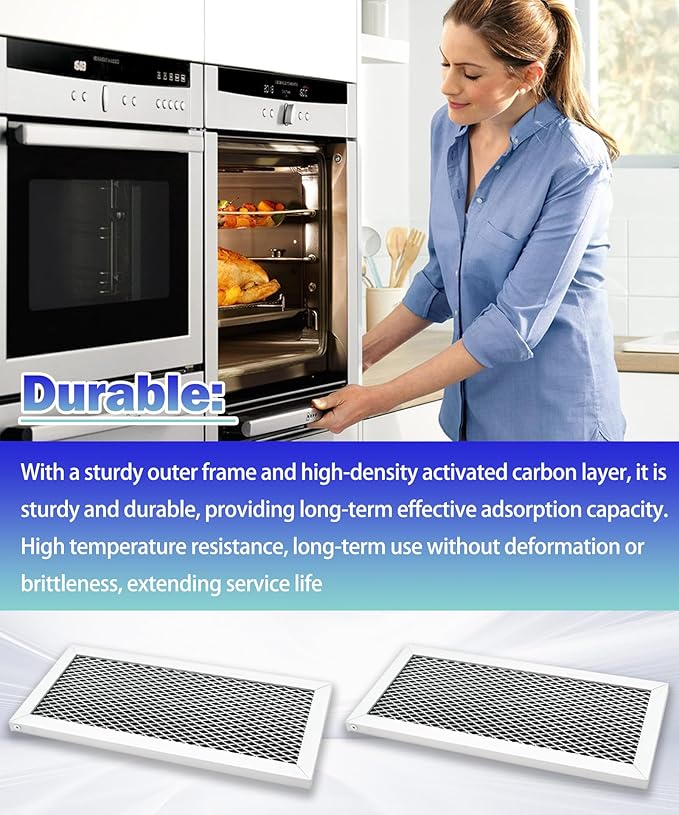 2-Pack Microwave Oven Charcoal Filter Fits for Samsung Model Numbers ME19R7041FS,W,B,T/AA, ME19R7041FS,W,B,G/AC,and More