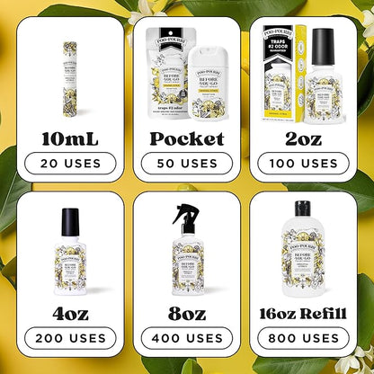 Poo-Pourri Before-You-Go Pocket Toilet Spray, Travel Essentials, 1 Fl Oz, Spring Variety 3 Pack, Each Up to 50 Uses, On-The-Go Bathroom Odor Deodorizer with Essential Oils, TSA Approved Size, 3 Scents