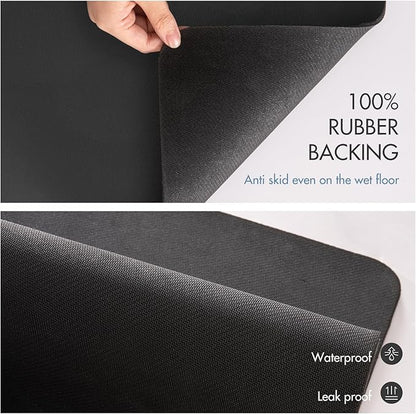 Drying Mat for Kitchen Countertops, Coffee Mat Hide Stain Rubber Backed Absorbent Dish Drying Mat