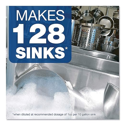 Dishwashing Liquid Soap Detergent by Joy Professional, Bulk Degreaser Removes Greasy Foods from Pots, Pans and Dishes in Commercial Restaurant Kitchens, Lemon Scent, 1 gal. (Case of 4)