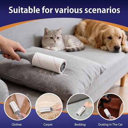 Lint Rollers for Pet Hair Extra Sticky，Portable Pet Lint Remover for Clothes, Sofa Bed, Car Seat, and More-(b440)