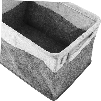 Vaguelly Organizer Laundry Hamper Basket Foldable Felt Basket for Clothes Storage