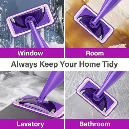 Reusable Mop Pads for Swiffer WetJet, Wet Pads Refills for 12'' Spray Mop, Microfiber Refill Machine Washable Up to 100+ Floor Cleaning for All Kinds of Floor Types, 7 Pack