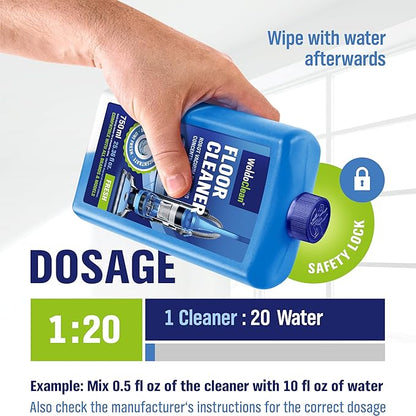 WoldoClean Floor Cleaner Solution for Robot Mops 25.36 fl.oz - Anti-Clog Formula Compatible with Roborock, Dreame, Roomba, Tineco, Professional Low-Foam Concentrate