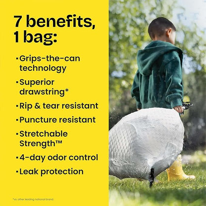 Glad ForceFlex Tall Kitchen Trash Bags, 13 Gal, Gain Original with Febreze, 80 Ct (Pack May Vary)