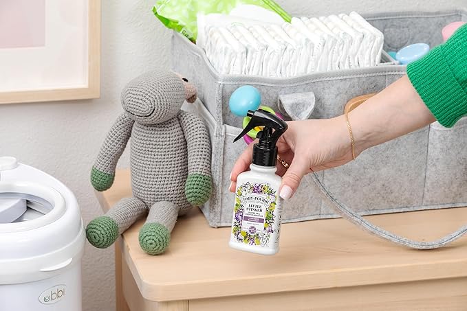 Baby-Pourri Little Stinker Diaper Pail Deodorizer Spray,3.4 Fl Oz,Up to 150 Uses,Odor Freshener with Essential Oils,Nursery Essentials,Lavender,Bergamot,Eucalyptus & Vanilla Scent,(Pack of 2)