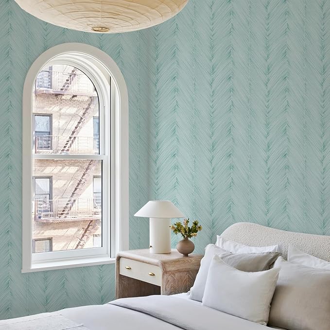 Modern Peel and Stick Wallpaper Boho Green Contact Paper 17.3"x 1200" Self-Adhesive Waterproof Neutral Wallpaper Vinyl Roll for Bathroom Bedroom Cabinets Décor
