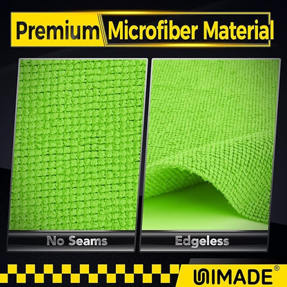 Microfiber Cleaning Cloth, 100PK Commercial Grade Work Rags Microfiber Towels for Cars Cleaning Rags Bulk Detailing Cloth for Automotive Bar Mechanic Restaurant Garage, 11.5"x11.5", Multicolor