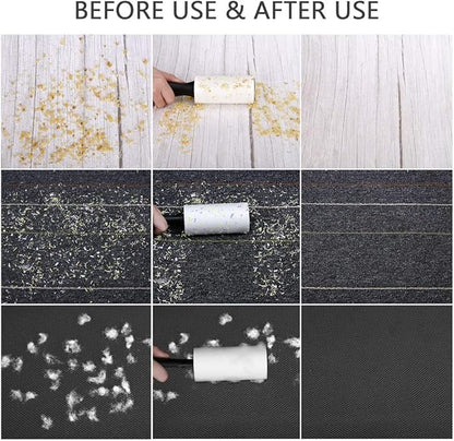 480 Sheet Extra Sticky Lint Roller - Pet Hair Remover for Clothes - 4 Handles + 8 Refills Pack