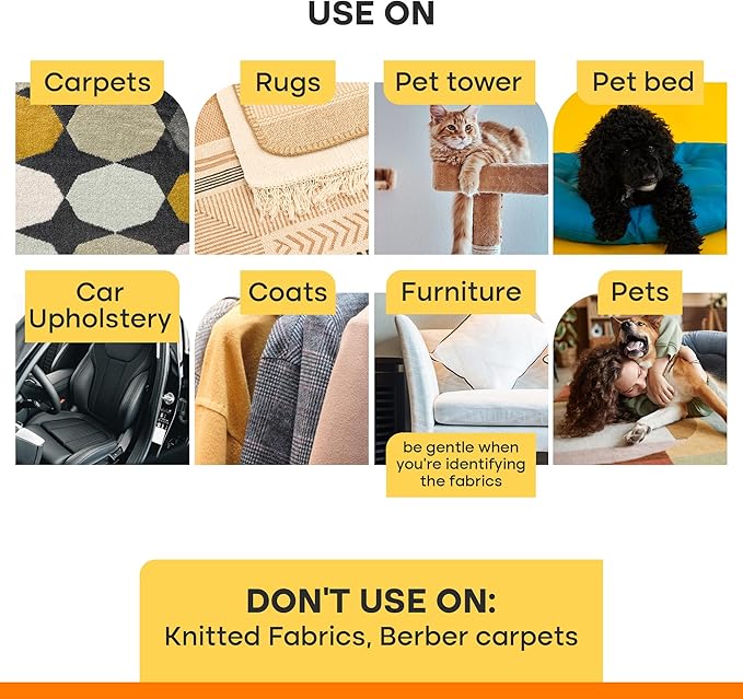 Pro & Mini Tool Bundle: Reusable & Pocketable Cat & Dog Hair Remover with Dual-Sided Multi-Fabric, Perfect for Furniture & Car Detailing - Value Brand by Uproot Cleaner Pro Pet Hair Remover