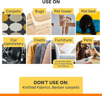 Pro & Mini Tool Bundle: Reusable & Pocketable Cat & Dog Hair Remover with Dual-Sided Multi-Fabric, Perfect for Furniture & Car Detailing - Value Brand by Uproot Cleaner Pro Pet Hair Remover