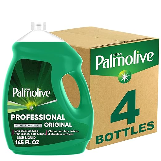 Palmolive Professional Dishwashing Liquid, Fresh Scent, 145 Oz Bottle, Pack of 4